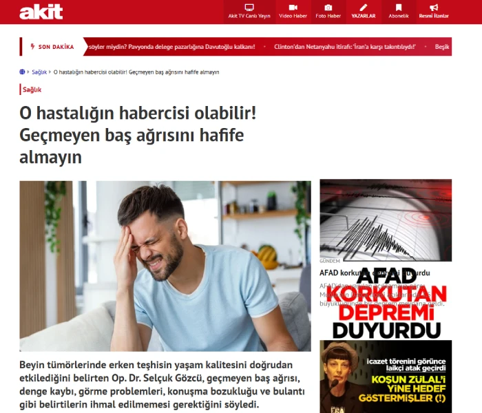 Op. Dr. Selçuk Gözcü - Beyin ve Sinir Hastalıkları Cerrahisi Uzmanı